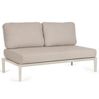 Bizzotto Gartenlounge Sofa 2-Sitzer Gerald aus Aluminium mit beigen Polstern