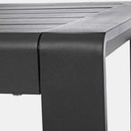 Bizzotto Eckgruppe Garten Konnor Anthrazit Detailansicht Metallrahmen Eckverbindung und Armlehne