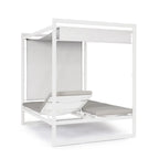 Bizzotto Daybed Konnor Weiß - Moderne Himmelbett mit Vorhängen und Kissen, elegante Schlafmöbel