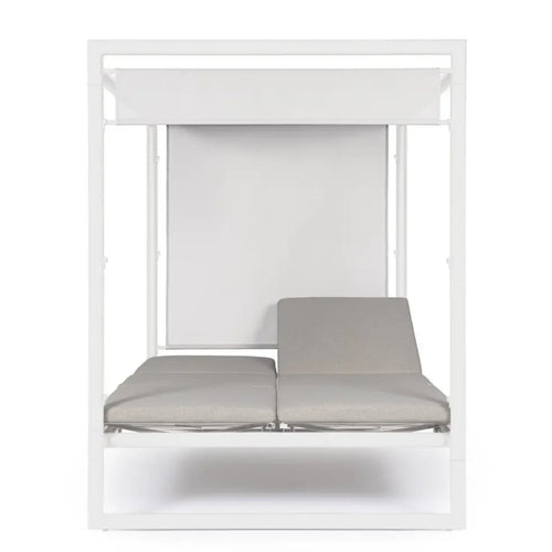 Bizzotto Daybed Konnor weiß mit Himmel und grauem Polster online kaufen