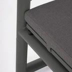 Bizzotto Daybed Konnor Anthrazit - Moderne Liege mit grauem Metallgestell und Polsterung