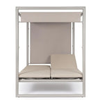 Bizzotto Daybed Konnor Rastin Aluminium mit Vorhang und beigen Kissen