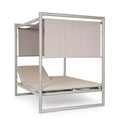Bizzotto Daybed Konnor: Aluminium Rastliege mit Himmel und Bezug in Beige und Grau