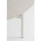 Bizzotto Gartenlounge Miravet Couchtisch Weiss Detailansicht Tischbeine und Tischplatte