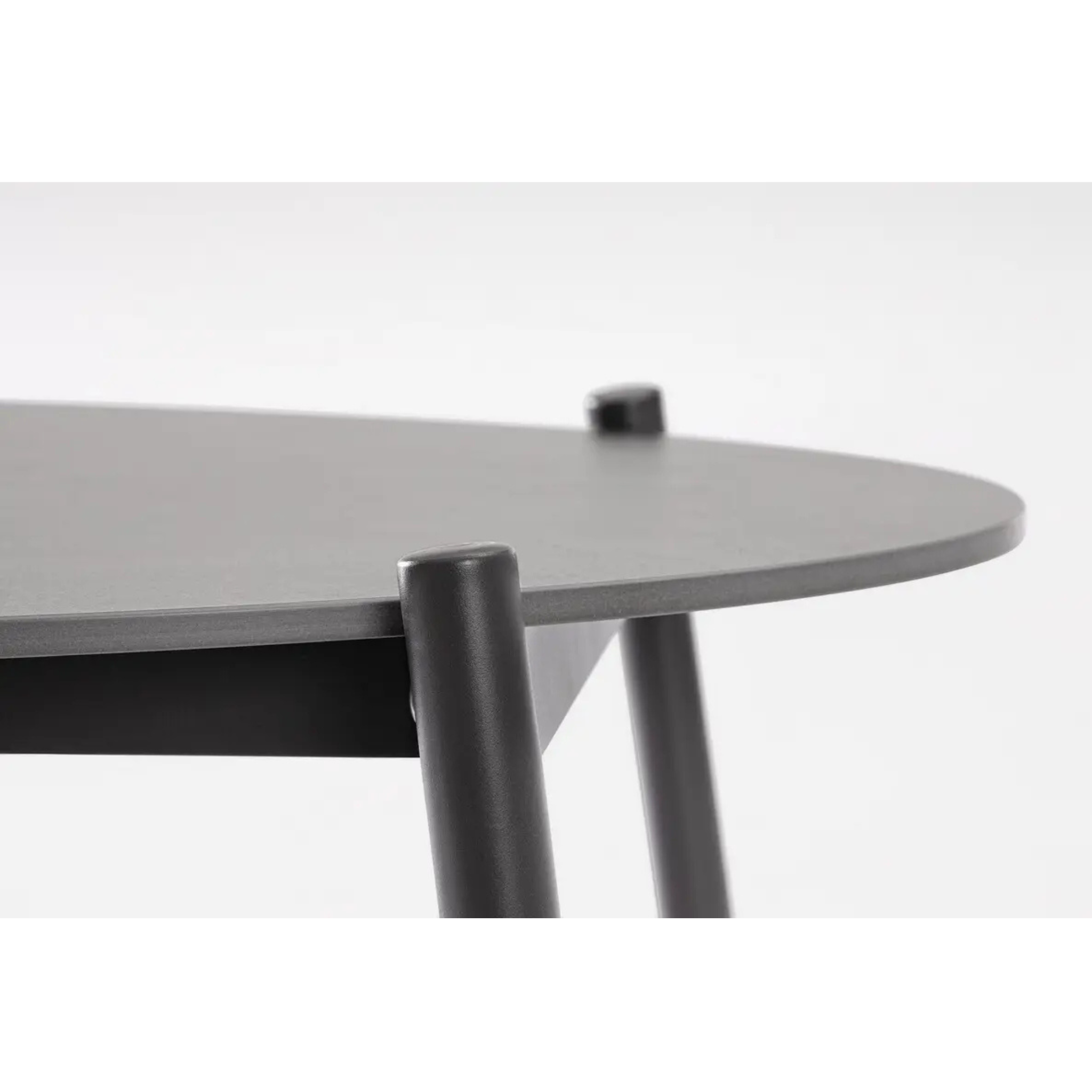 Bizzotto Gartenlounge Miravet Couchtisch rund Detailansicht Tischplatte in Dunkelgrau