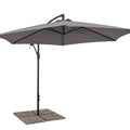 Ampelschirm Nizza 300cm Anthrazit - Hochwertiger Sonnenschirm für Terrasse & Garten