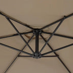 Ampelschirm Nizza 300cm Taupe - Bizzotto Sonnenschirm von unten fotografiert