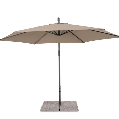 Ampelschirm Nizza 300cm Taupe - hochwertiger Sonnenschirm für Garten und Terrasse