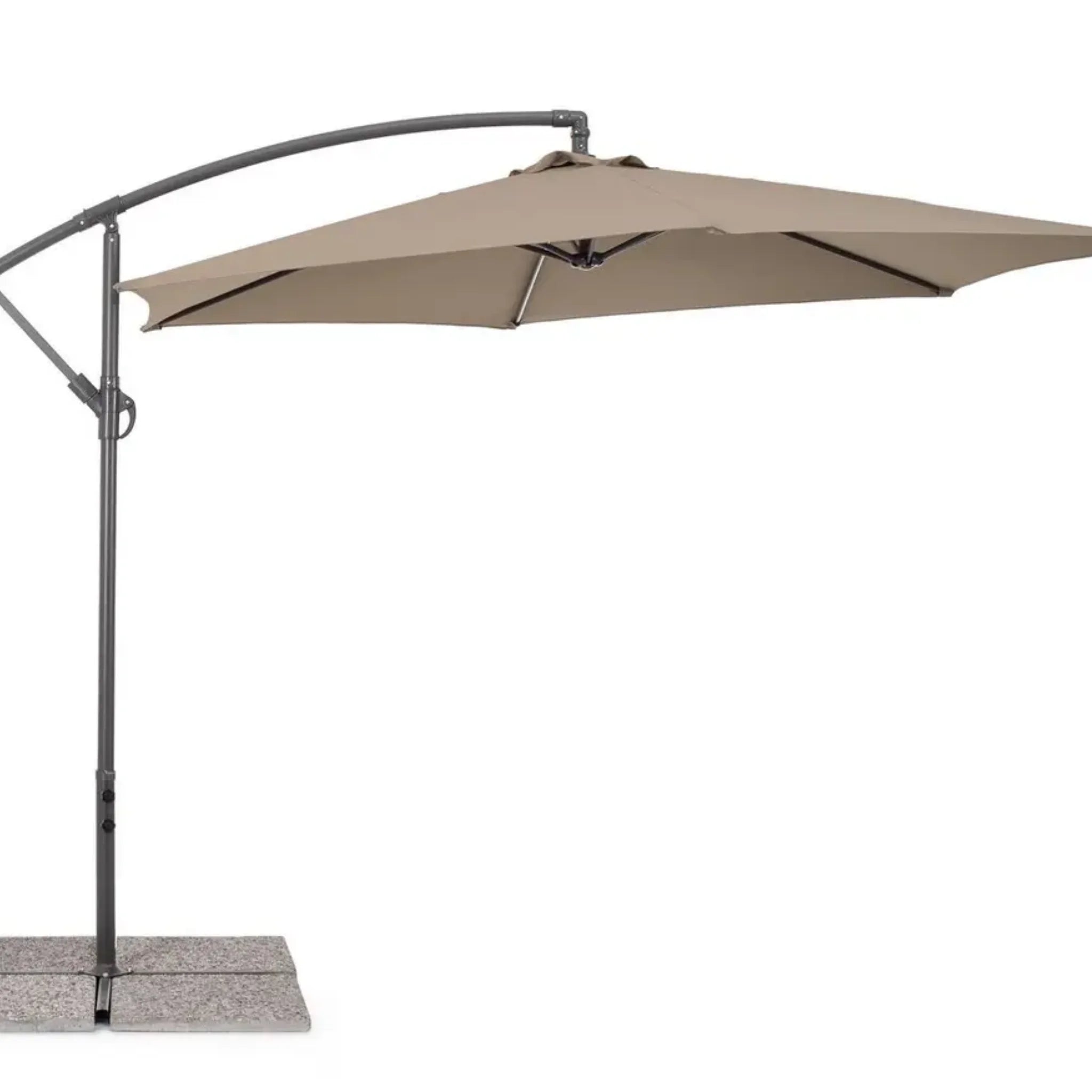 Ampelschirm Nizza 300cm taupe - Hochwertiger Sonnenschirm für Garten und Terrasse