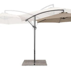 Ampelschirm Nizza 300cm Taupe - Hochwertiger Sonnenschirm mit Ständer