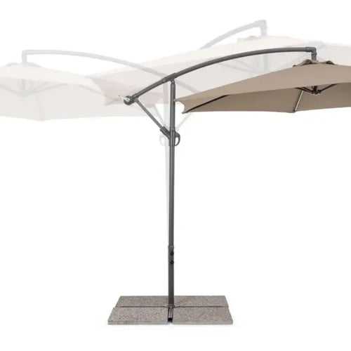 Ampelschirm Nizza 300cm Taupe - Hochwertiger Sonnenschirm mit Ständer