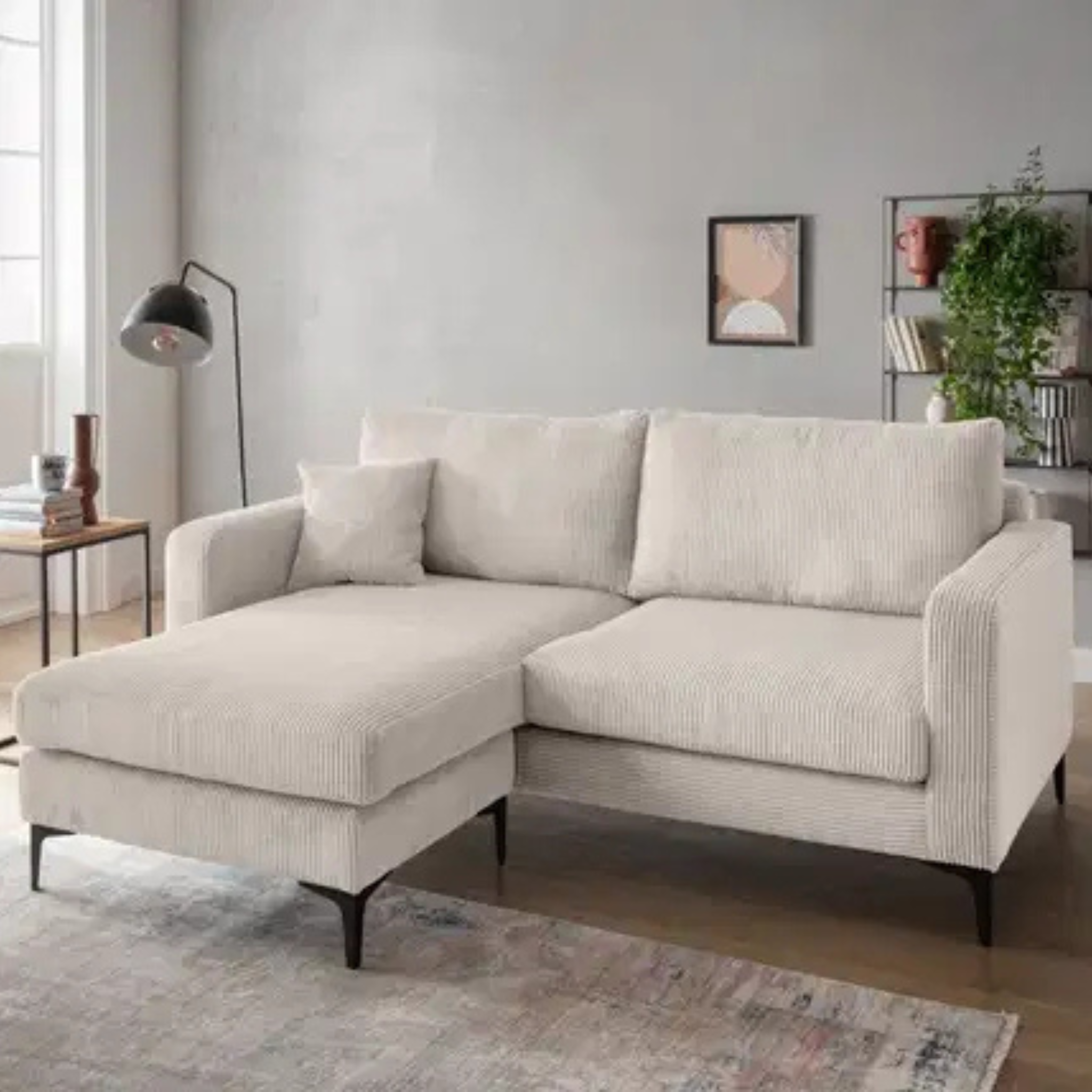 Ecksofa Eliza in Cord beige