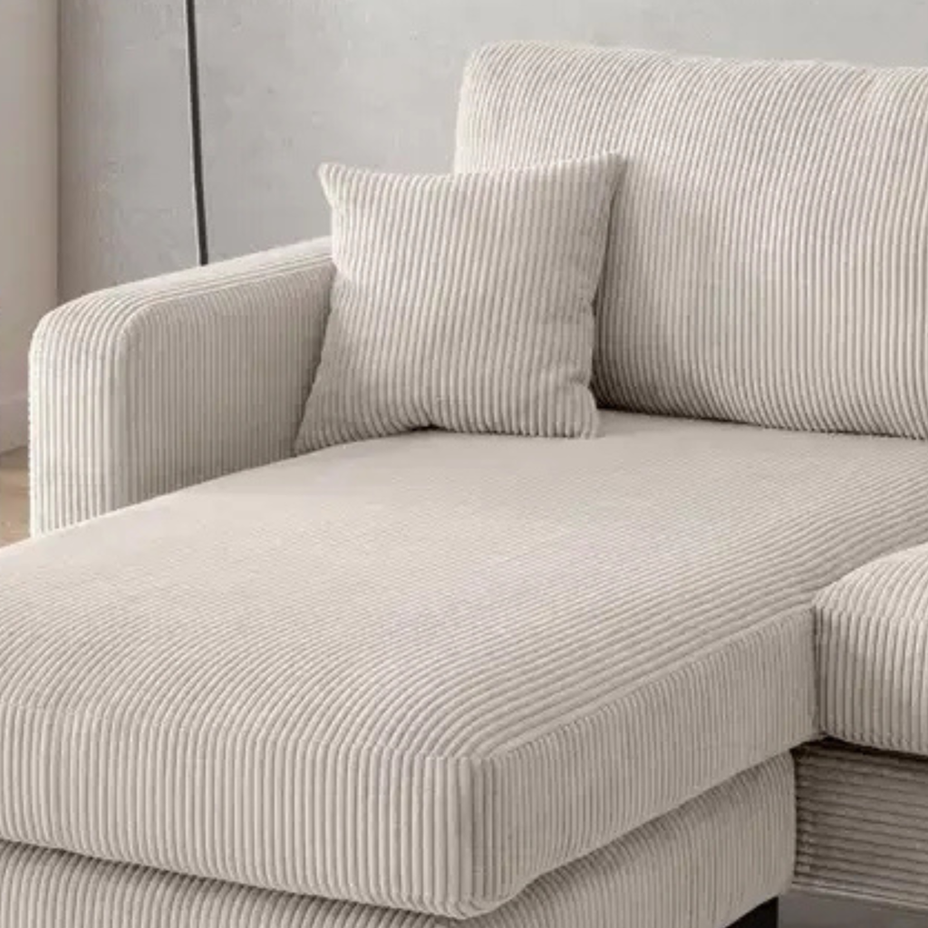 Ecksofa Eliza in Cord beige