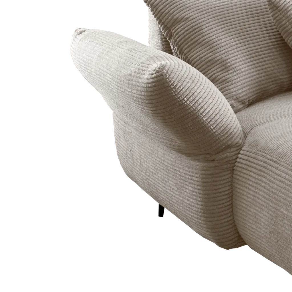 Kuschlige Eckpolstergruppe in Cord beige