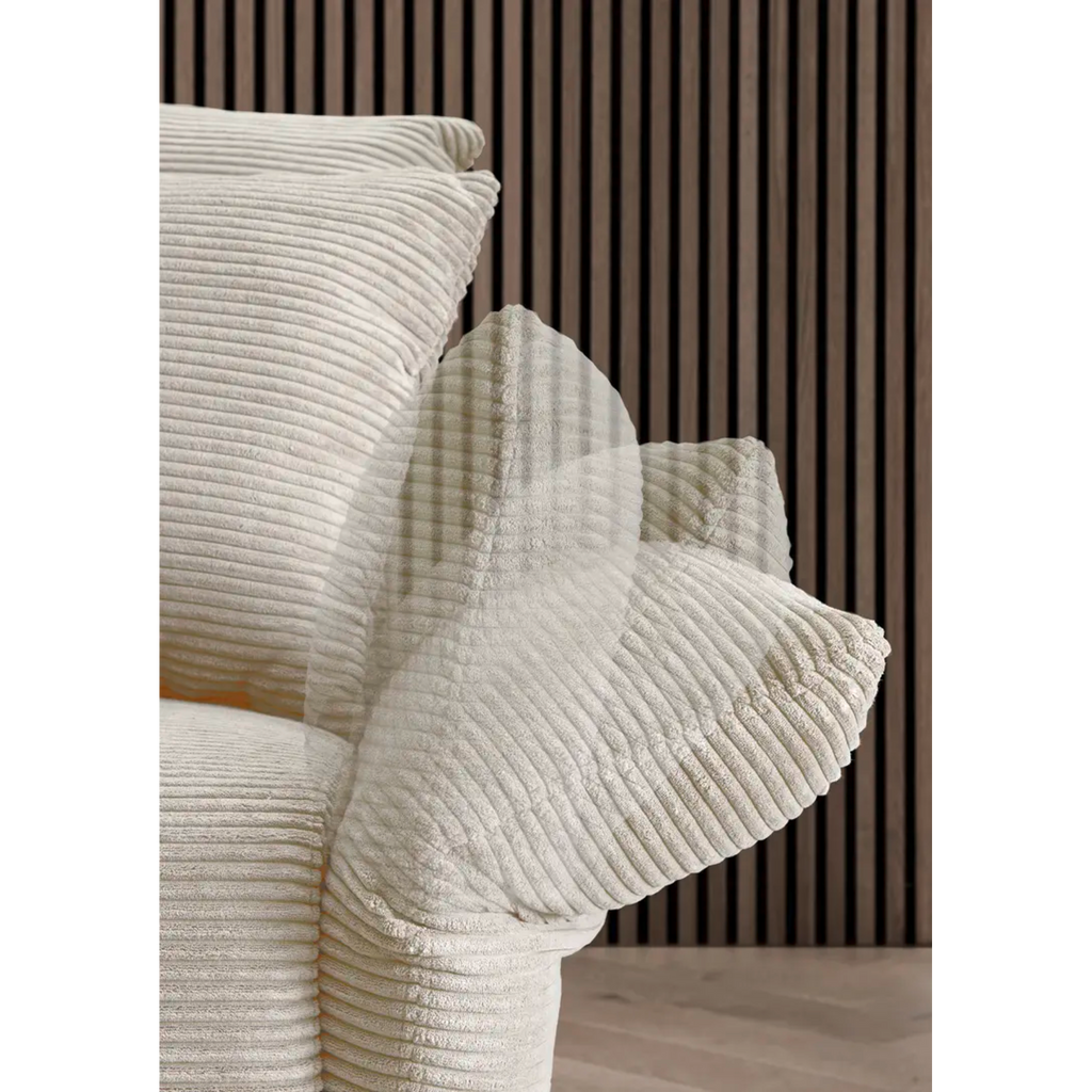 Kuschlige Eckpolstergruppe in Cord beige