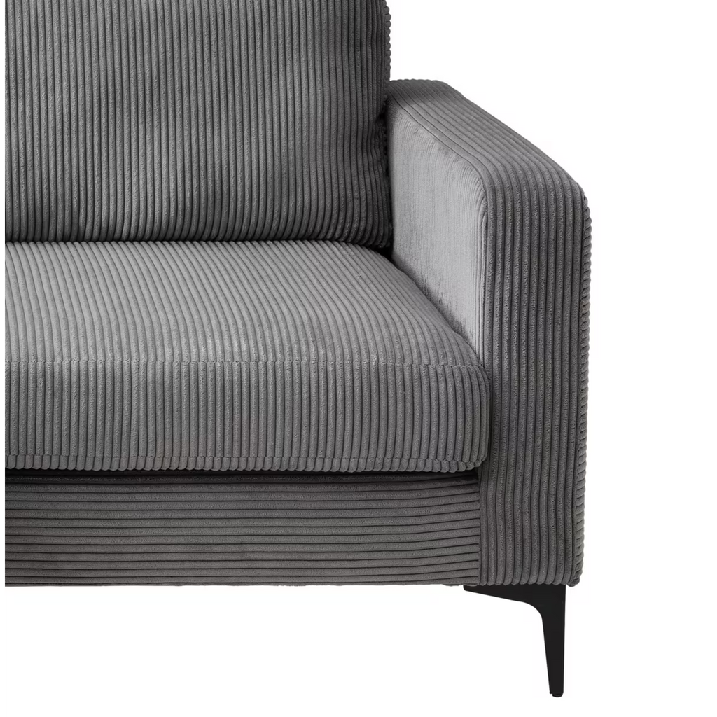 Ecksofa Eliza in Cord grau