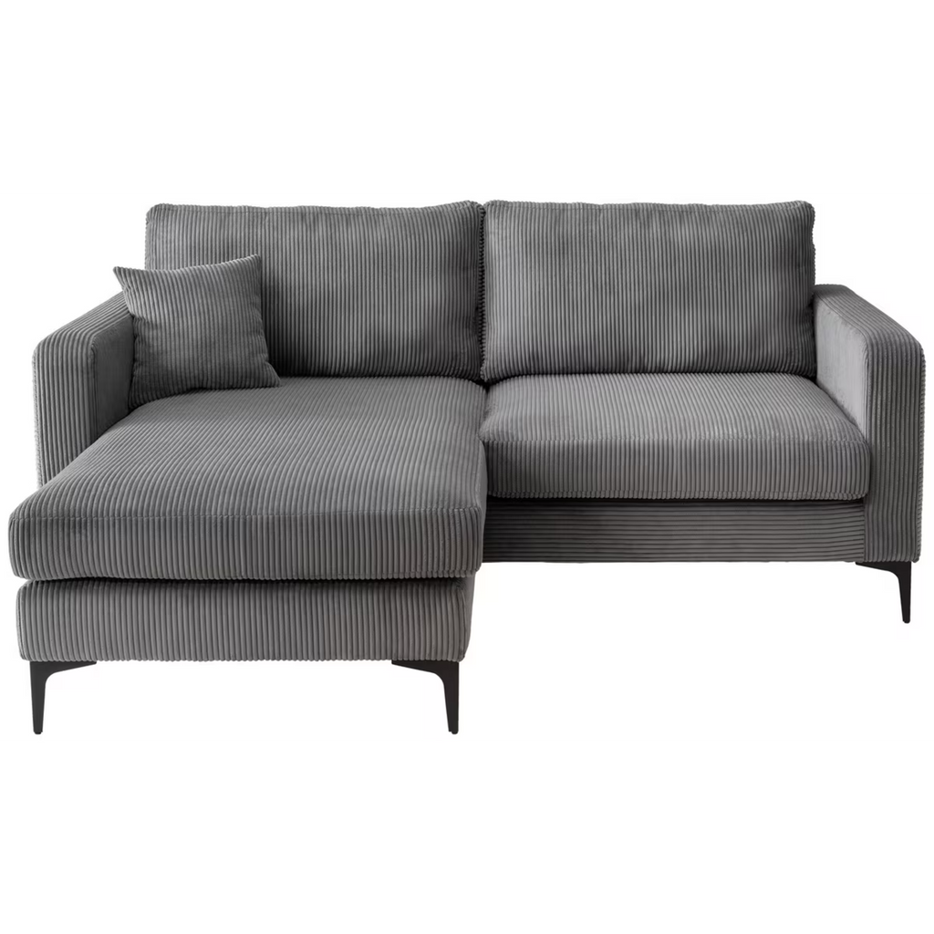 Ecksofa Eliza in Cord grau