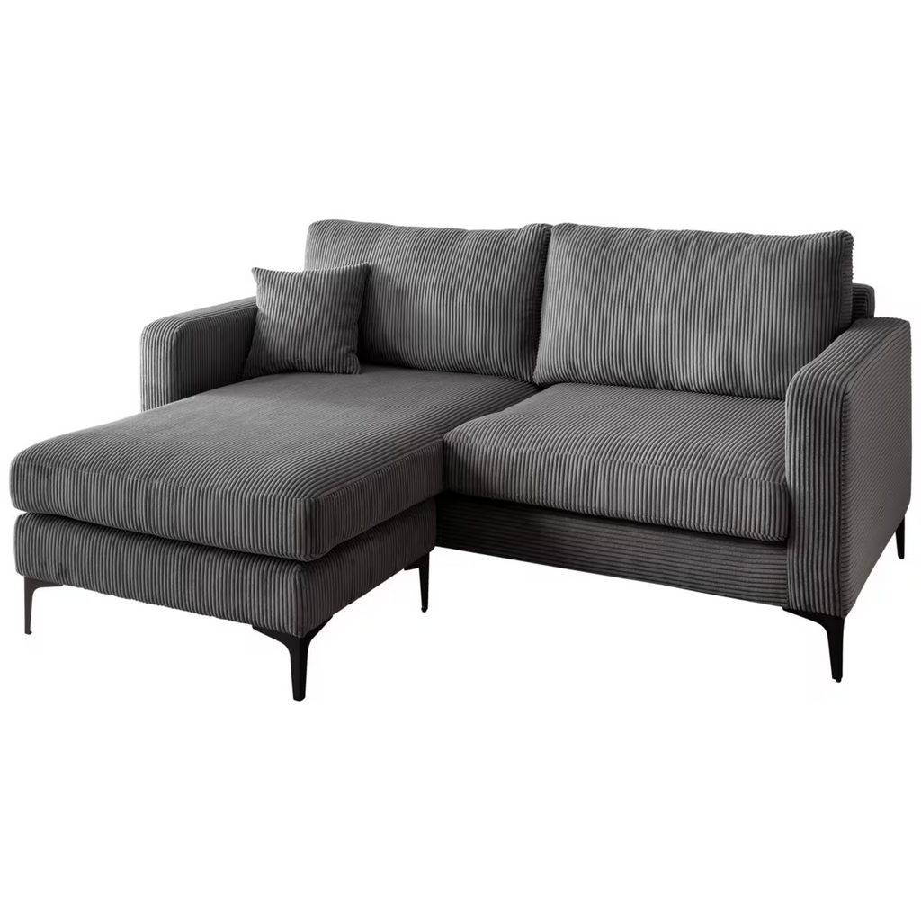 Ecksofa Eliza in Cord grau