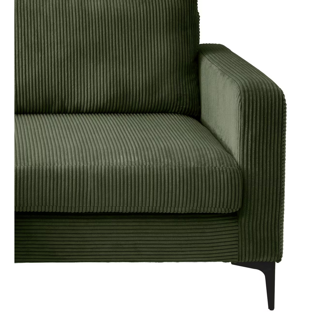 Ecksofa Eliza in Cord grün