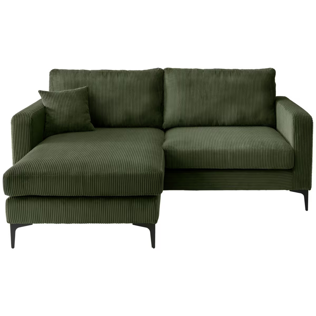 Ecksofa Eliza in Cord grün