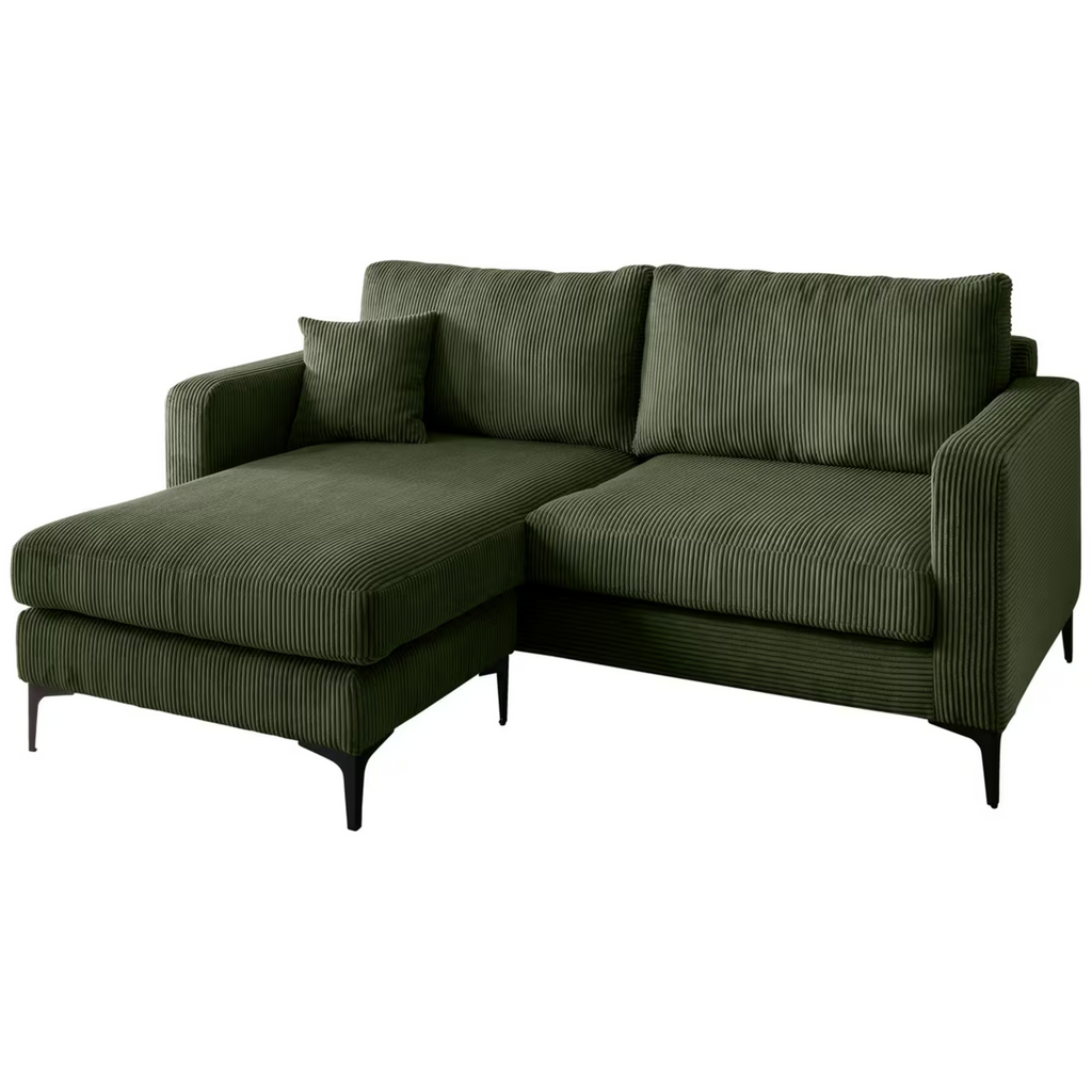 Ecksofa Eliza in Cord grün