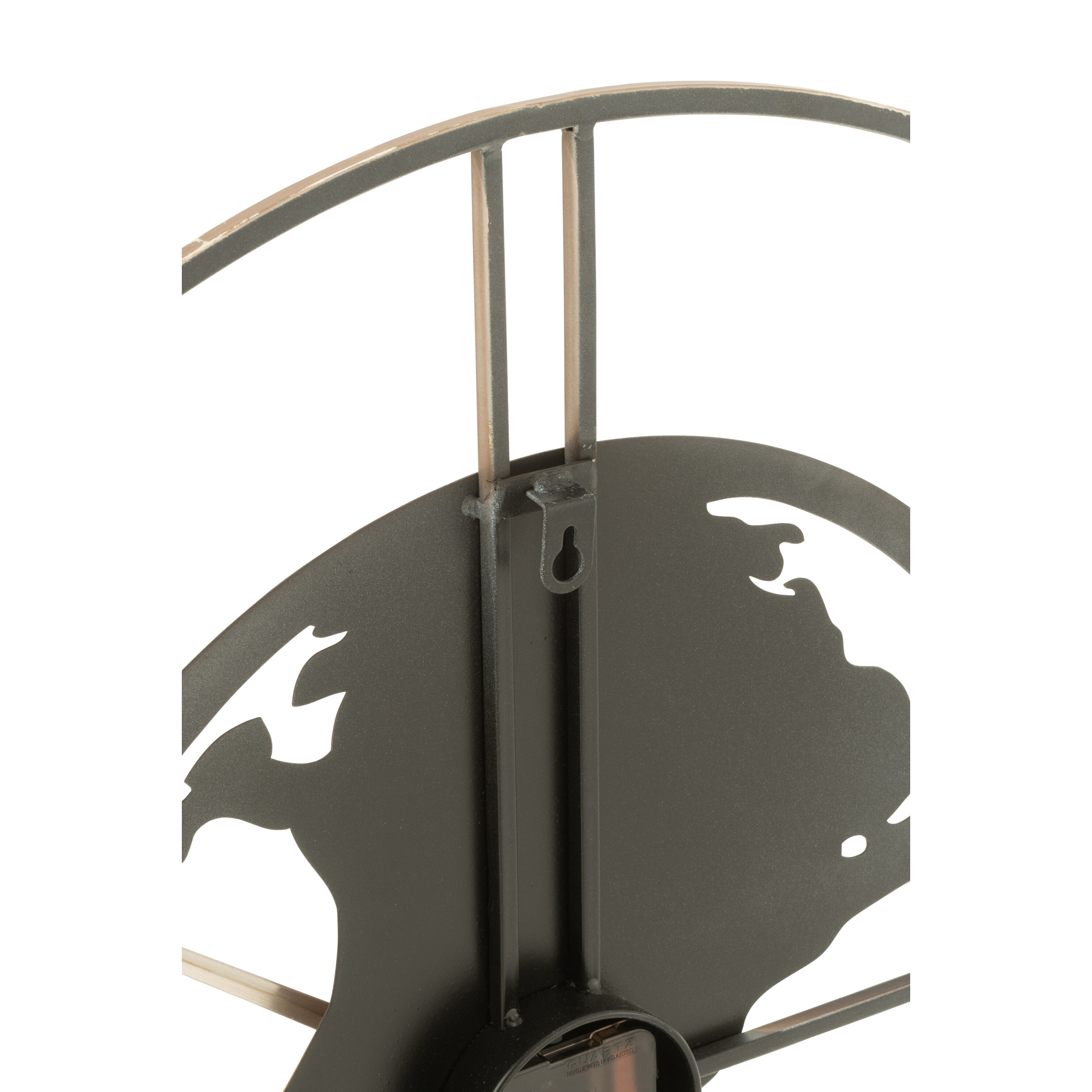 Horloge Carte du Monde Métal Trous S 60cm