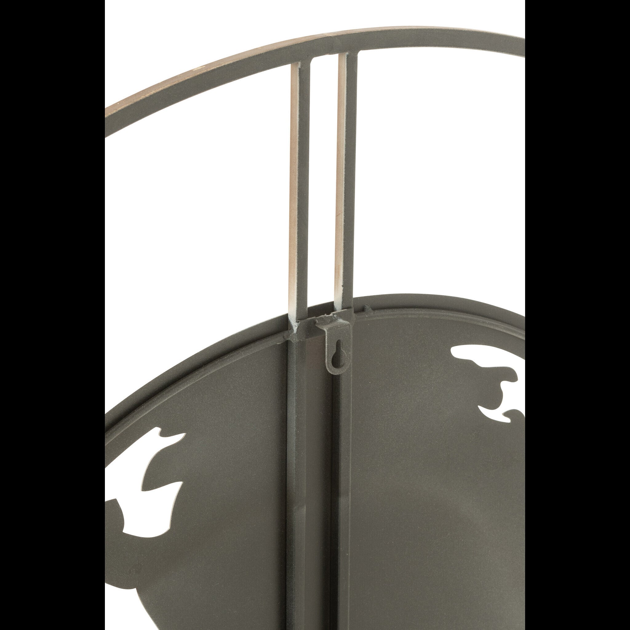 Horloge carte du monde en métal perforé L 90cm