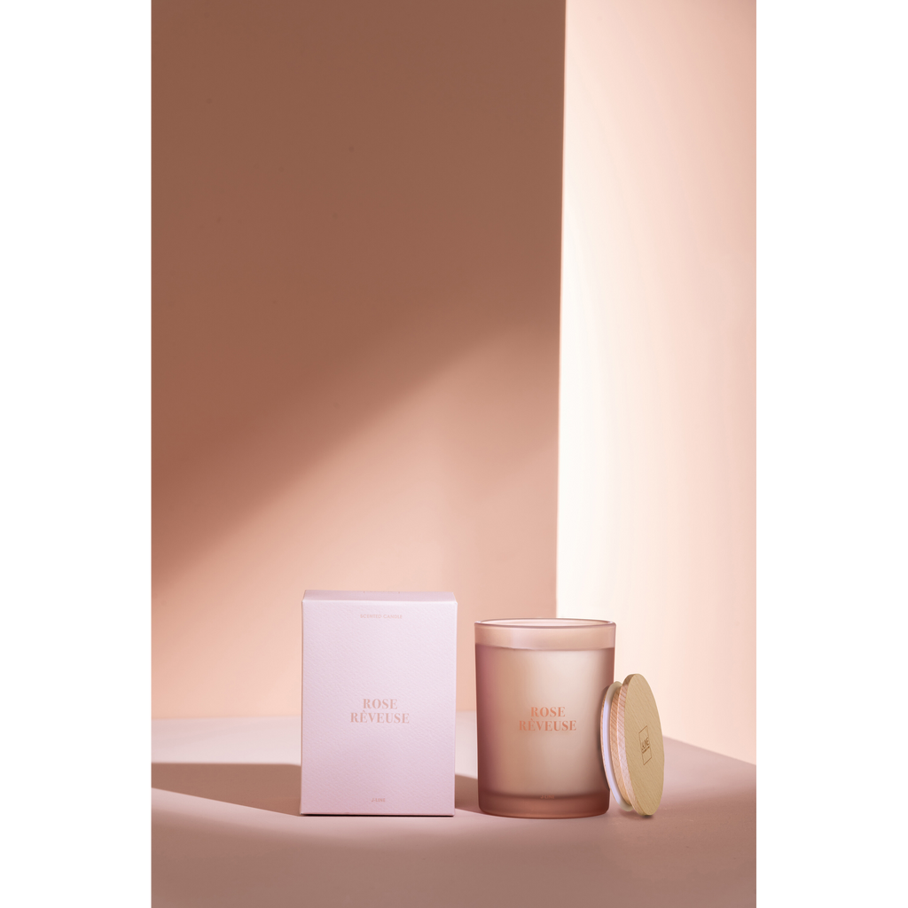 Bougie parfumée Rose rêveuse 38 heures 12,5cm