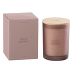 Jolipa Duftkerze Figue Frivole im rosa Glasgefäß mit Holzdeckel und Geschenkbox von J-Line