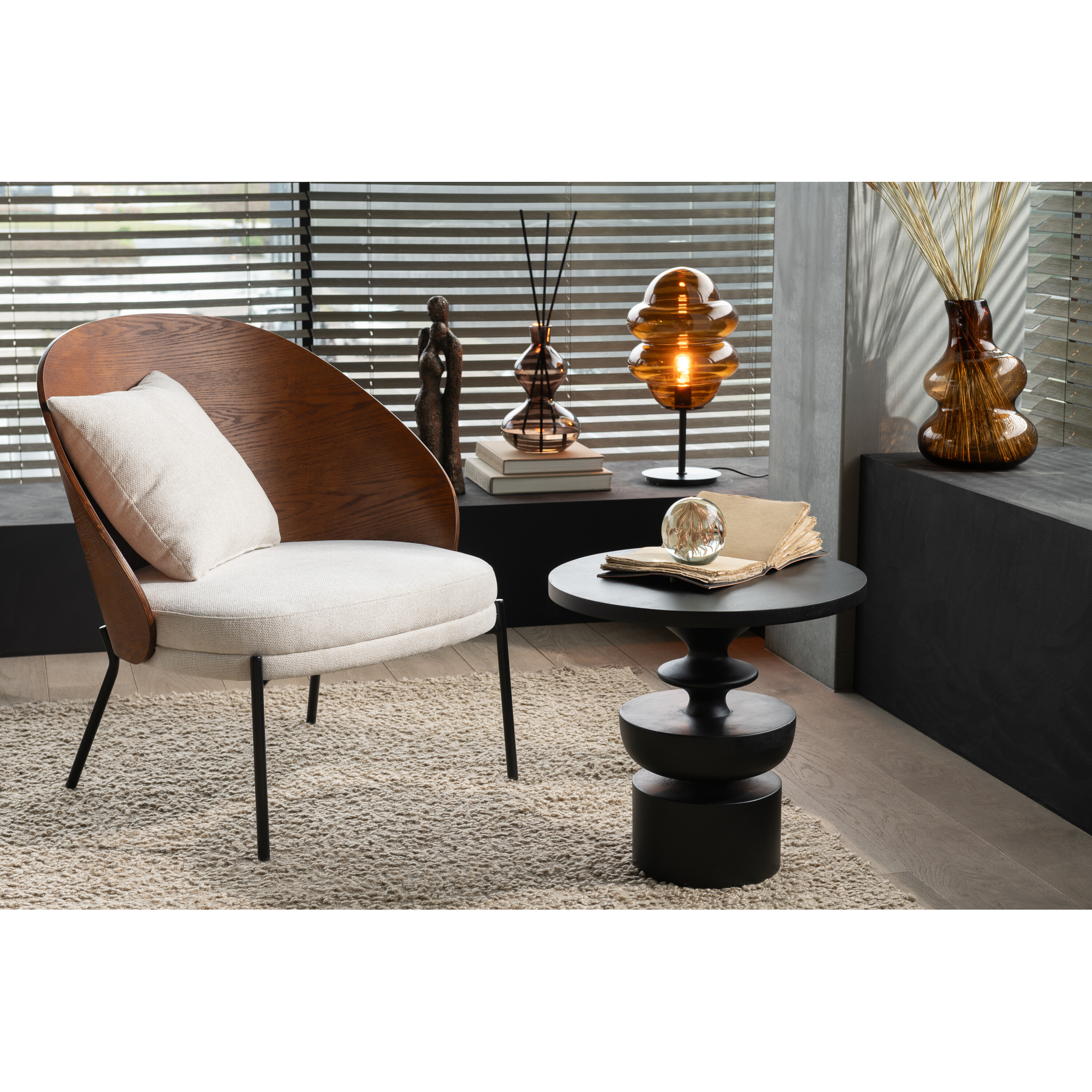 Table d'appoint Goa, noire