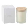 Jolipa Duftkerze Fleur Blanche im Milchglasbehälter mit Holzdeckel und weißer Geschenkbox von J-Line