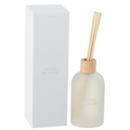 Jolipa Duftspender Fleur Blanche mit Rattan-Stäbchen in Flakon aus Milchglas und Holzdeckel mit weisser Geschenkbox