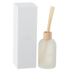 Jolipa Duftspender Fleur Blanche mit Rattan-Stäbchen in Flakon aus Milchglas und Holzdeckel mit weisser Geschenkbox
