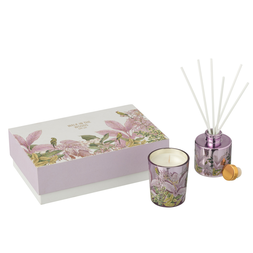 Coffret cadeau bougie + diffuseur de parfum Promenade en forêt