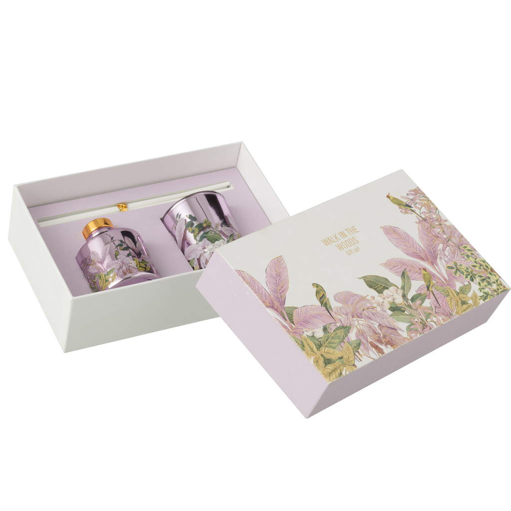 Coffret cadeau bougie + diffuseur de parfum Promenade en forêt