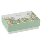 Jolipa "Walk in the Woods" Geschenkset in Grün mit Botanik-Motiv, Vögeln und Blumen auf elegantem Geschenkkarton