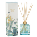 Jolipa Walk in the Woods Raumduft-Diffuser blau mit Rattanstäbchen und tropischem Verpackungsdesign