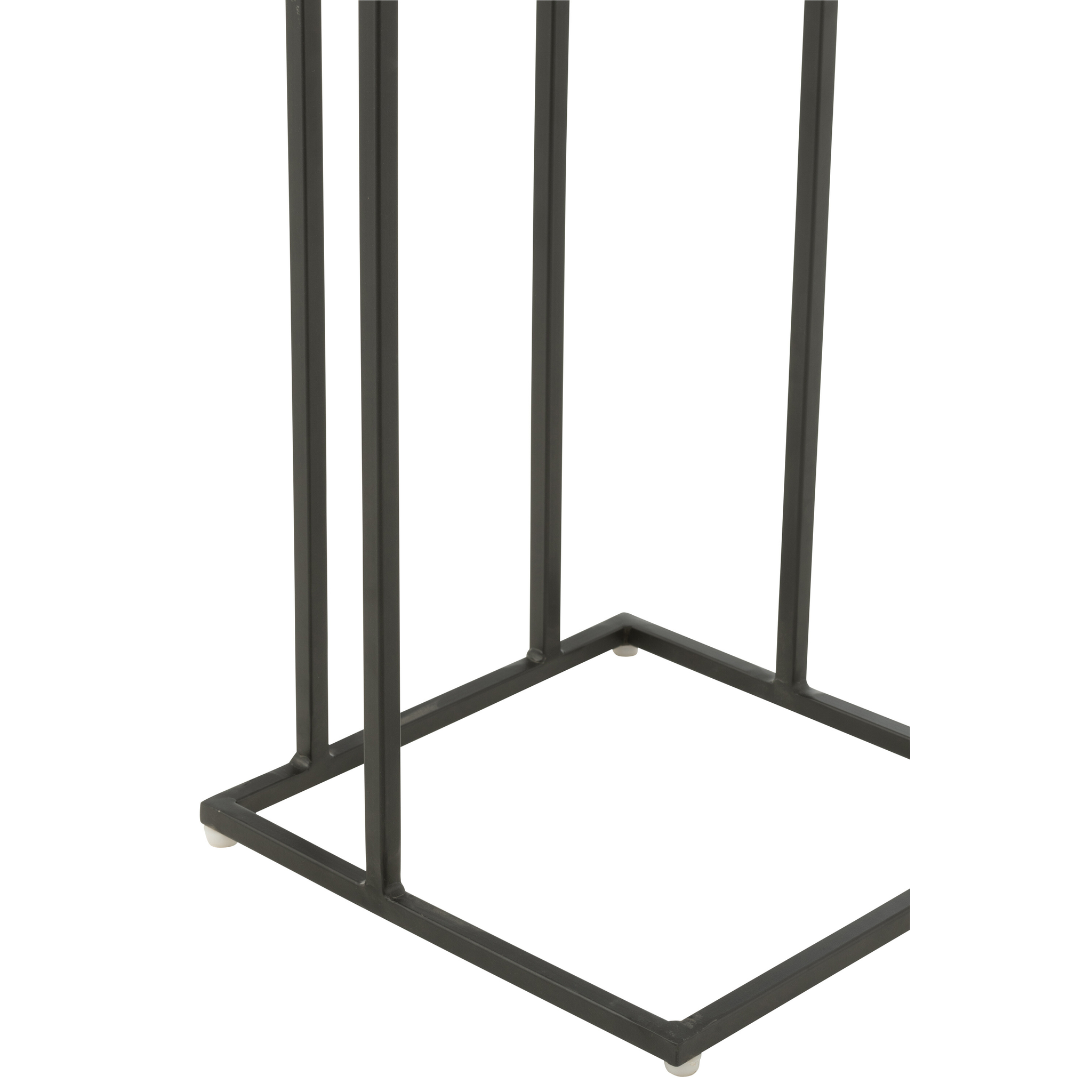 Table d'appoint en acacia naturel/blanc