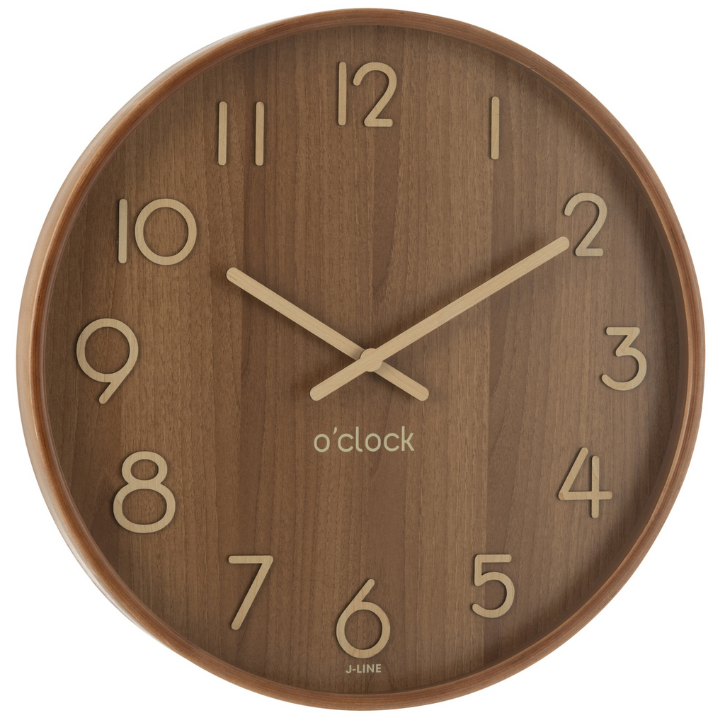 Horloge murale, marron foncé, longueur env. 53 cm
