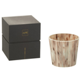 Jolipa Duftkerze NOA Tender Rose Small mit Knochenintarsien-Behälter und schwarzer J-Line Geschenkbox