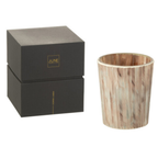 Jolipa Duftkerze Noa Tender Rose in elegantem Horn-Optik Glas mit schwarzer J-Line Geschenkbox
