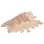 Jolipa Tischset Leaf in Hellrosa – elegantes Platzset in Blattform mit Spitzenmuster aus Metall