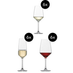Zwiesel Kristallglas Tulip 18-teiliges Gläser-Set: 6x Weißweinglas, 6x Sektglas, 6x Rotweinglas