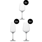 Zwiesel Kristallglas Tulip Gläser-Set 18-teilig: 6x Rotweinglas, 6x Champagnerflöte, 6x Weißweinglas
