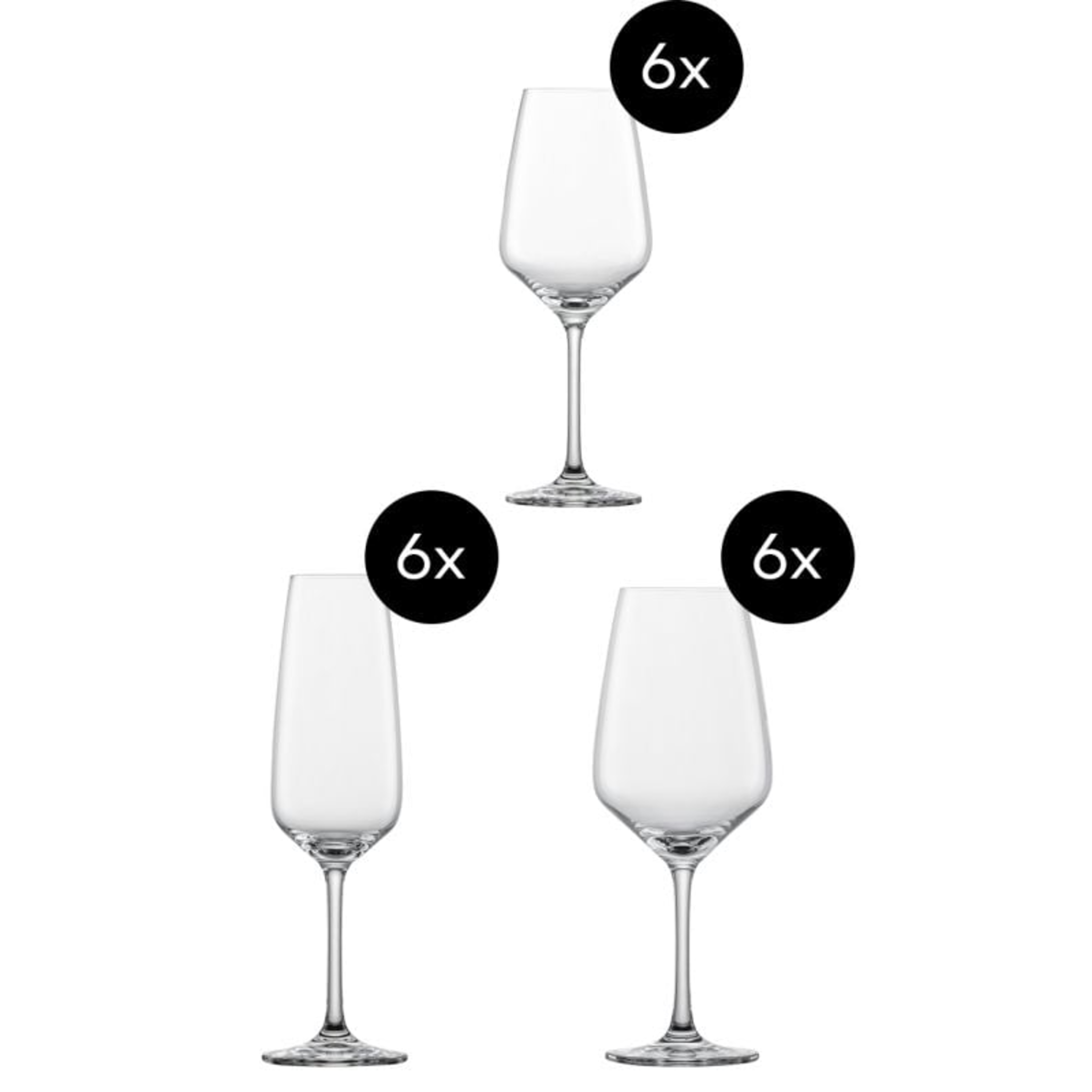 Service à verres Tulipe 18 pièces