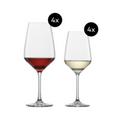Zwiesel Kristallglas Tulip Gläser-Set 8-teilig: 4x Rotweinglase und 4x Weissweingläser auf weissem Hintergrund