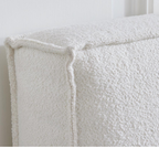 Boxspringbett 180cm Fey mit Alfor Vidar Stoff in Creme - Schweizer Möbelqualität