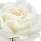 Kunstblume Rose 69cm creme-weiß - realistische Dekoration für elegante Raumgestaltung