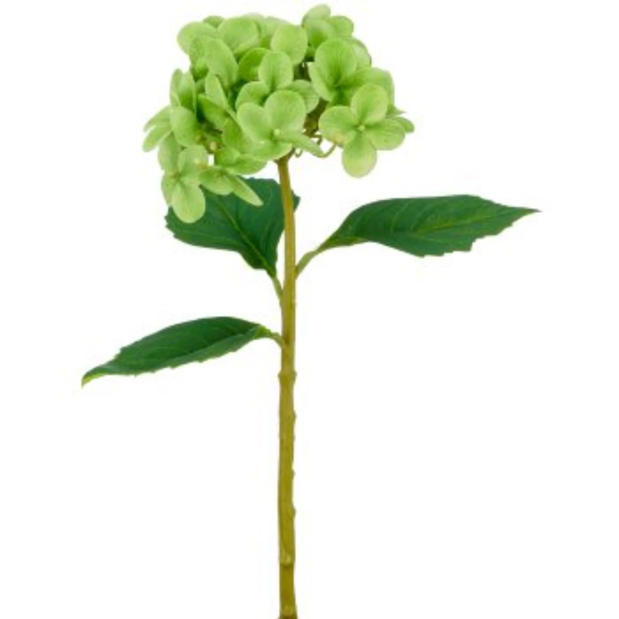 Künstliche Hortensie 33cm grün, realistische Kunstpflanze Deko für Zuhause und Büro