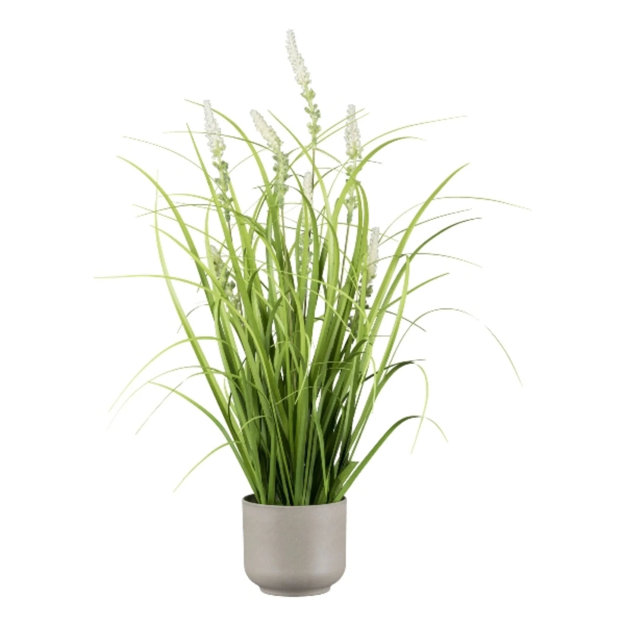 Kunstpflanze Gras Salvien im Topf - dekorative grüne Zimmerpflanze für modernes Wohndesign